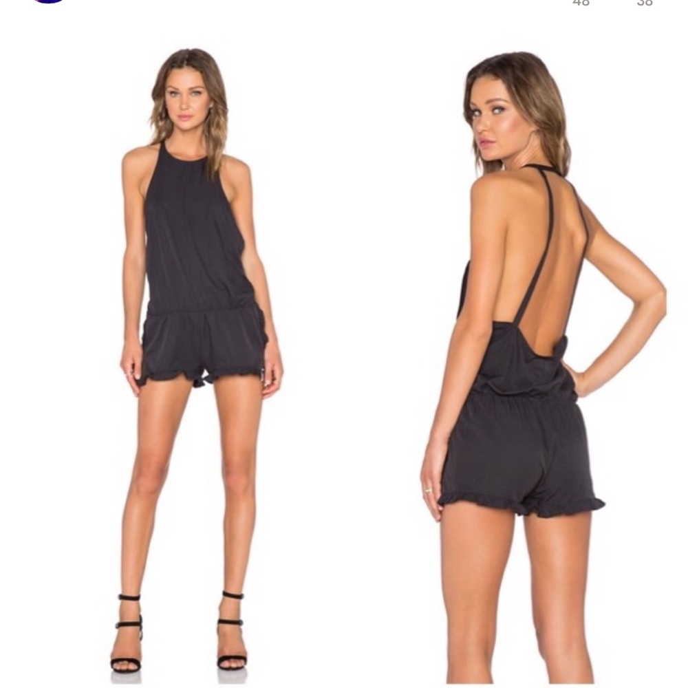 One Teaspoon Le Wolf Ruffle Leg Jumpsuit